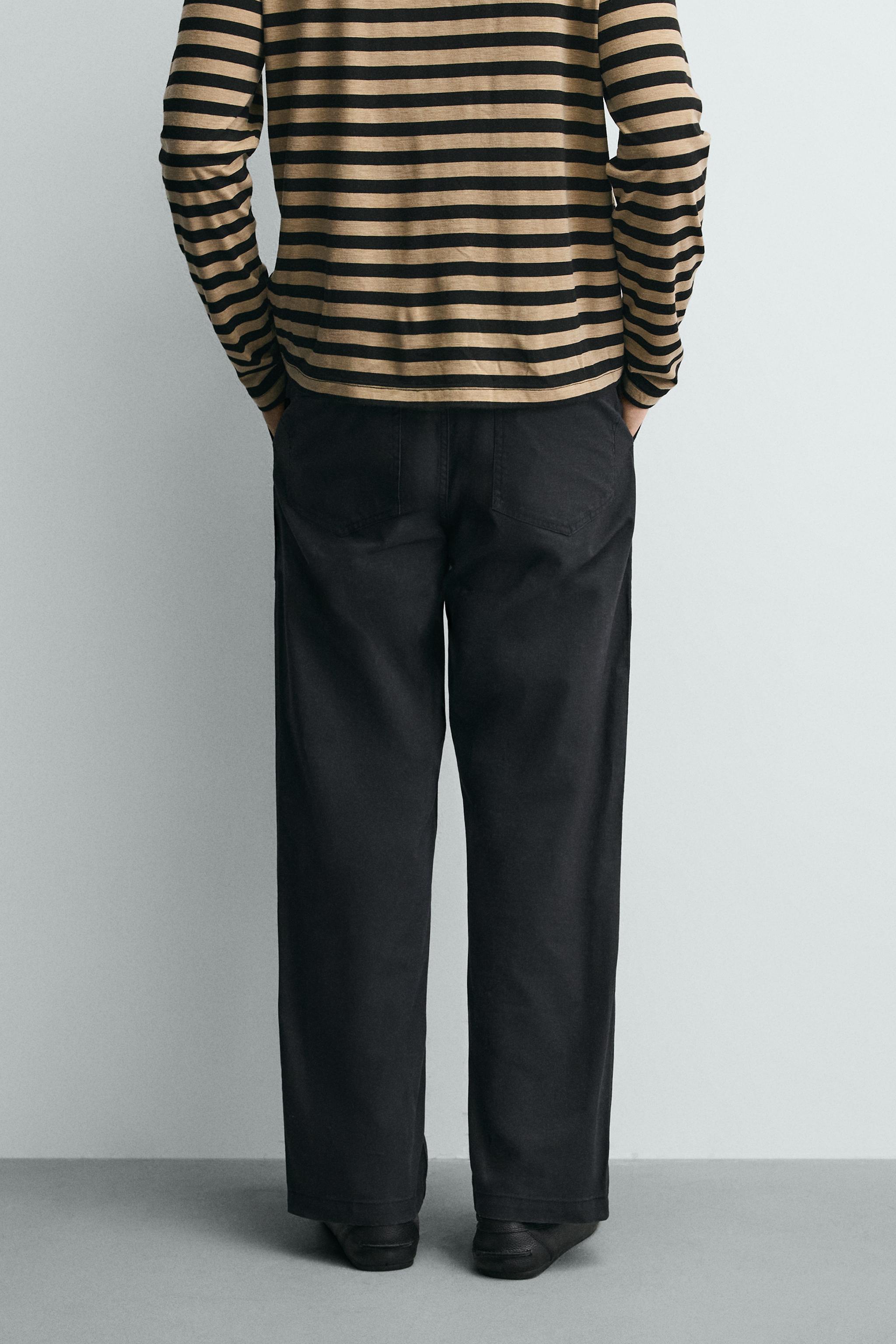 WASHED STRAIGHT FIT PANTS